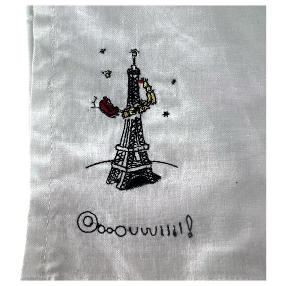 New Merry Masterpieces Christmas Cloth Napkins With Holiday Designs Set of 4 VTG - Picture 6 of 7